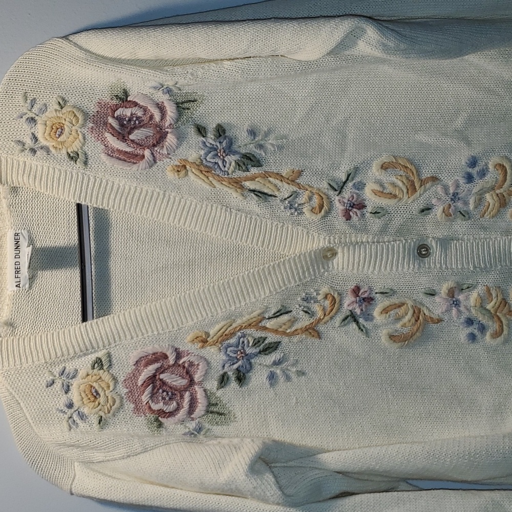 Vintage Alfred Dunner floral cardigan